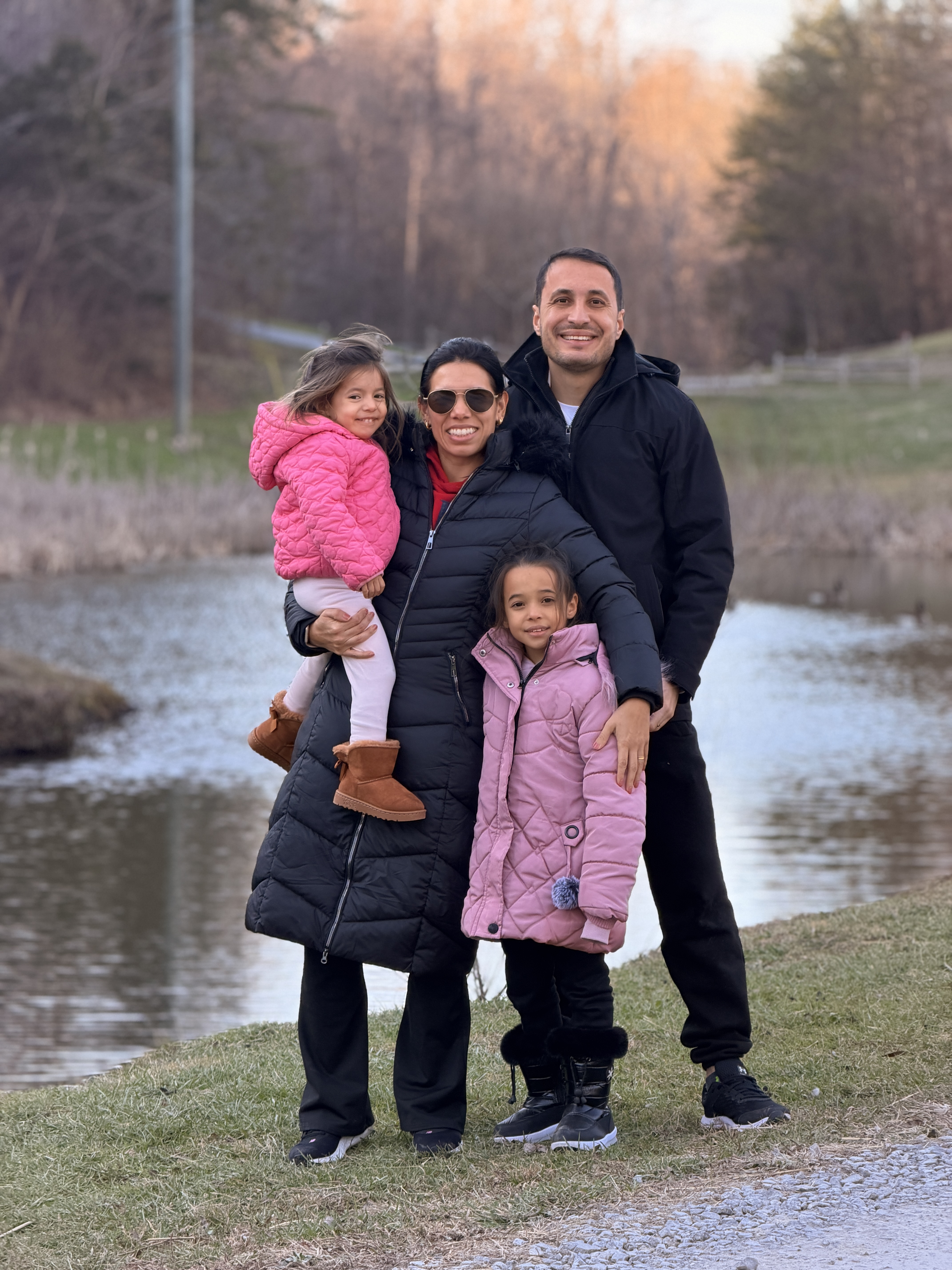 Fernando com a família no parque